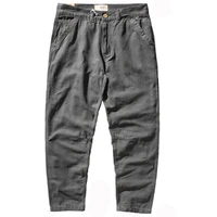 overalls mens autumn straight tube loose mens pants spring and autumn pearl imitation grain american retro work casual pants