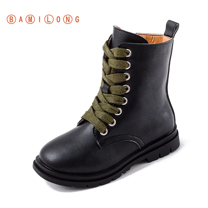 BAMILONG/Детские Ботинки Martin в британском стиле Сезон осень Новинка 2020 года для