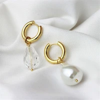 kshmir fashion vintage asymmetric design pearl earrings high imitation baroque pearl earrings exquisite jewelry gifts 2021