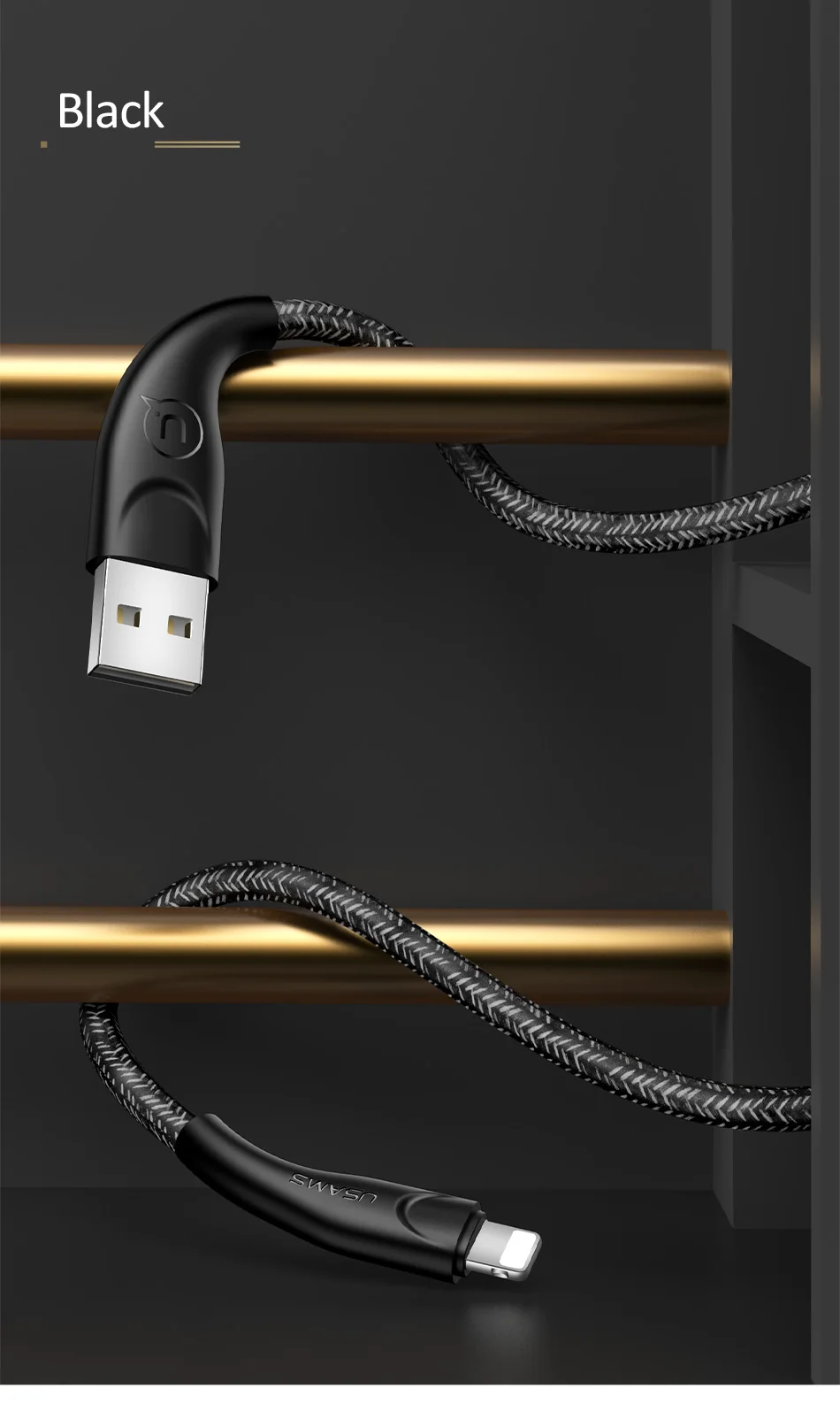 Зарядный кабель для iPhone X 8 7 6s Plus USAMS USB зарядное устройство кабель для передачи данных USB шнур Адаптер для iPhone 6 7 XS телефон