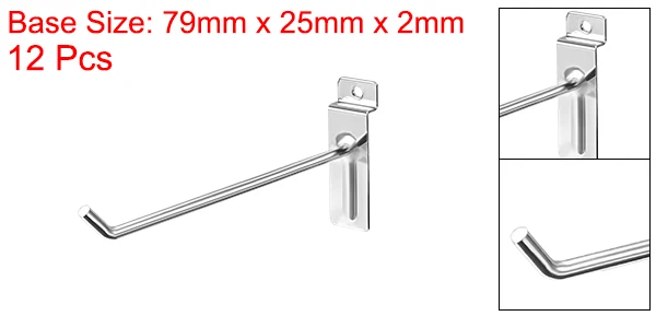 20cm 12Pcs Uxcell 8-15 шт. 10 каблуке 15 см, 20 см, 25 см, 30 см, экономпанель крюк для комната гараж витрина магазина розничной торговли Запчасти - Цвет: 20cm 12Pcs