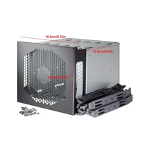 stainless steel hard drive cage 5inch to 5x 3 5 rack for desktop computer sata hdd hard driver tray rack