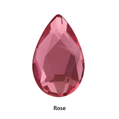 rose 36 шт цветные Стразы для ногтей с плоской задней поверхностью, украшения для ногтей, Хрустальные стеклянные камни для маникюра, 3D блестящие стразы, драгоценные камни, сделай сам, плач - Цвет: rose