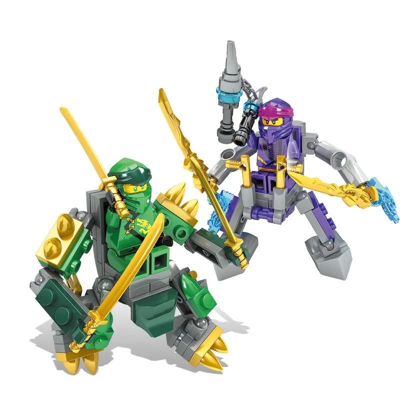 333 Строительные блоки Набор кирпичей для детей игрушки мальчик подарок 16в1 ниндзя