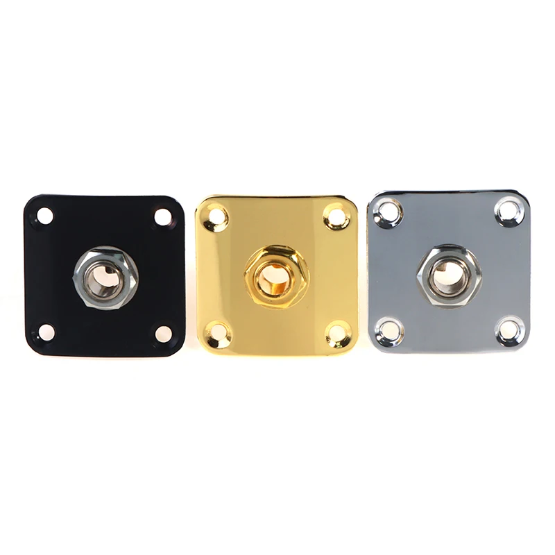 

35x35mm Electric Guitar Square Jack Plates Cover Metal Output Input Jack Cover