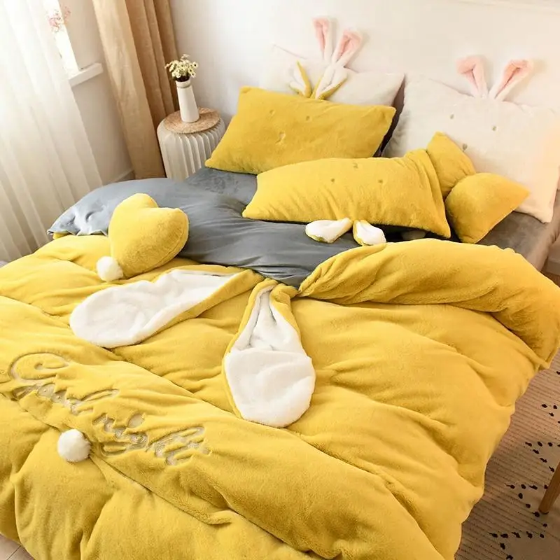 J2 милый кролик желтого розового белого серого и флисовые зимние женские