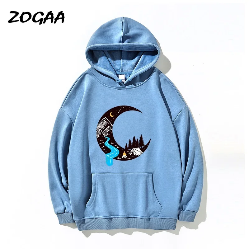 

ZOGAA Hoodies Men Spring New Men's Thick Hooded Sweatshirt Simple Printed Harajuku Casual Youth Student Hot All-match Large Size