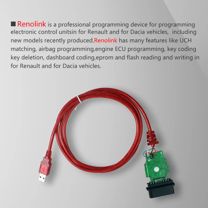 Программатор Renolink V1.87 OBD2 программатор ECU V1.52 кодирование по CD ключа UCH приборной