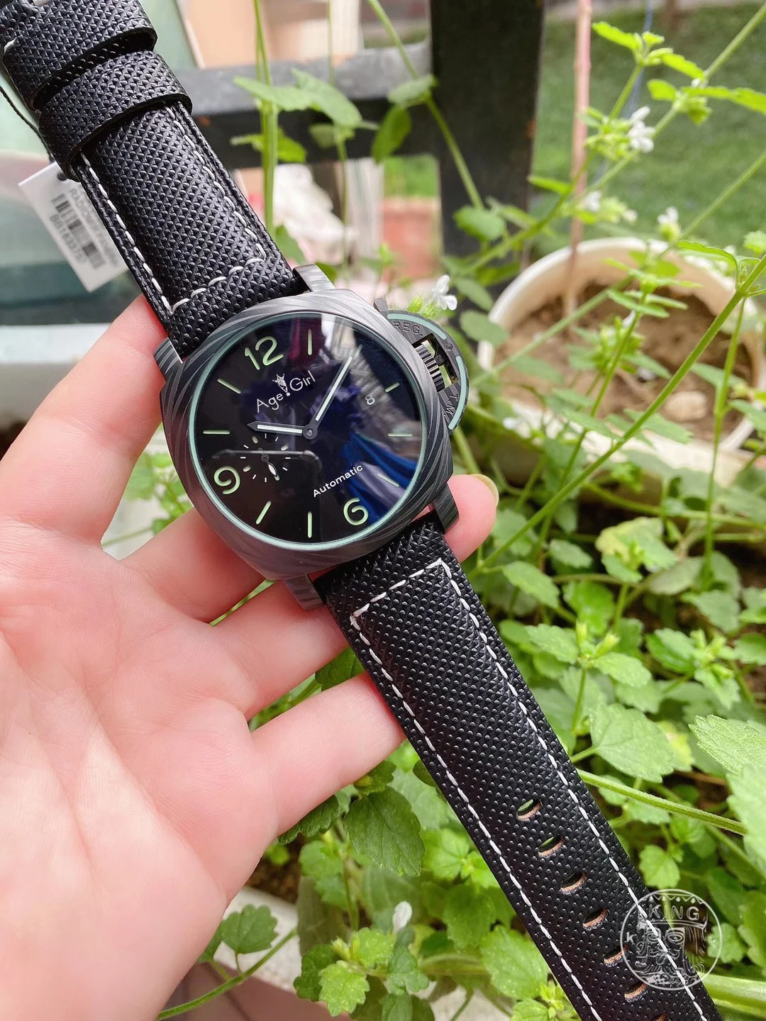 Часы Мужские автоматические механические из углеродного волокна титана черного