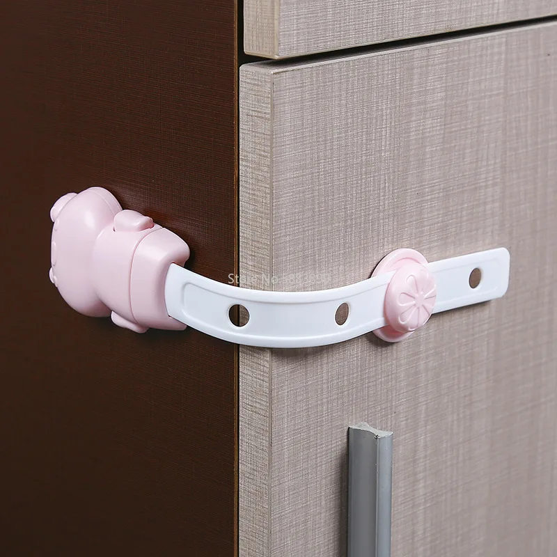 Cerradura de protecci&oacute;n para ni&ntilde;os, 3 piezas/multi-ajustable, puerta de seguridad para beb&eacute;s, pl&aacute;stico de seguridad-1