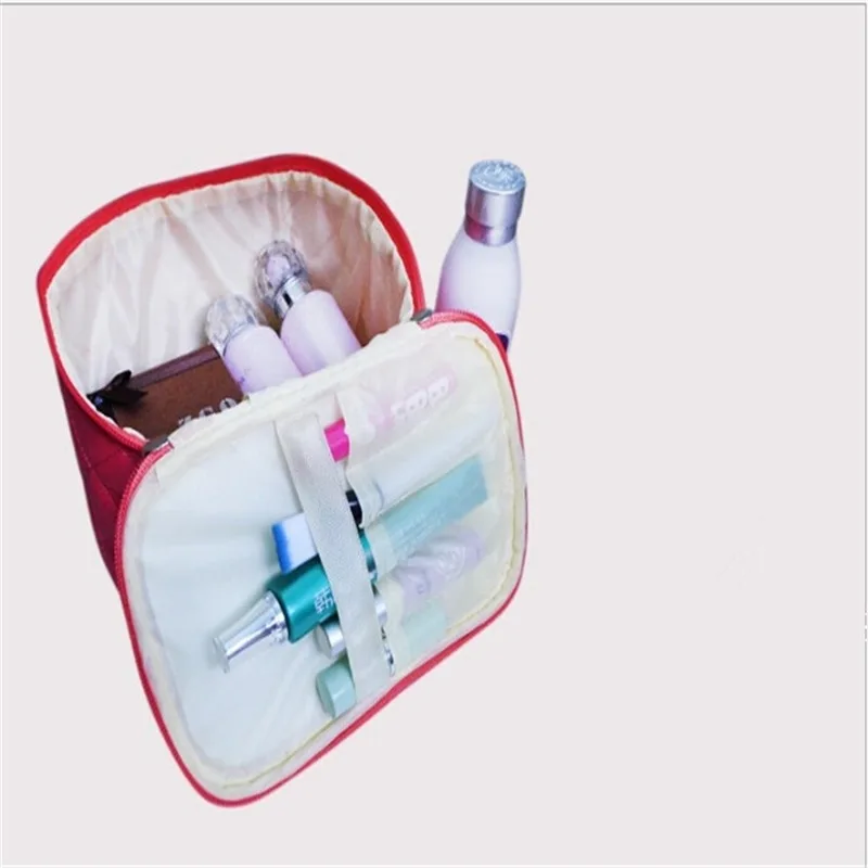 

Functional Cosmetic Bag Women Fashion Oxford Travel Make Up Necessaries Organizer Zipper Makeup Case Pouch Toiletry Kit Bag