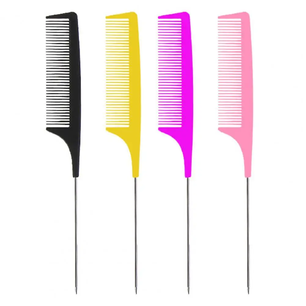 

3Pcs Rat Tail Comb Anti Static Heat Resistant Hairdressing Styling Root Teasing Adding Volume Pintail Comb for Beauty