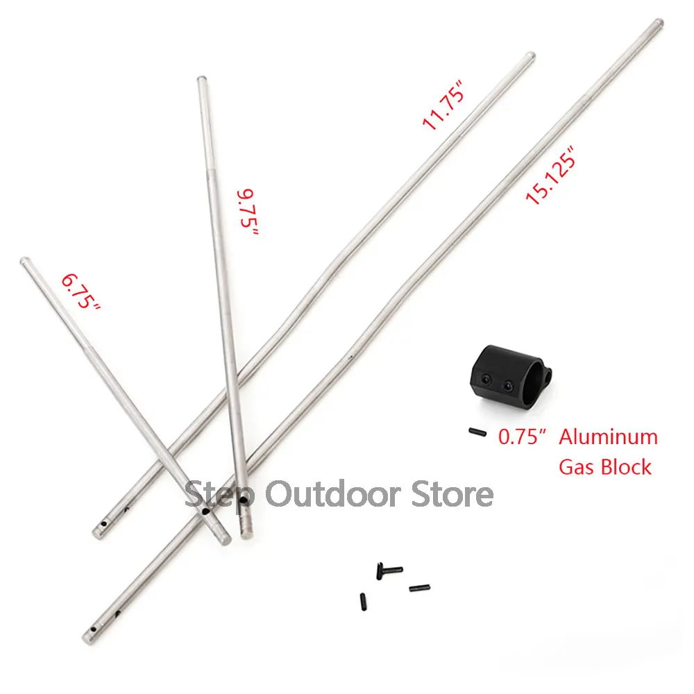 Micro Rifle Gas Block Tube Low Profile .750 5.56 223 with Steel Roll Pin Tactical 0.75 Inch Dia fit M4 AR15 | Спорт и развлечения