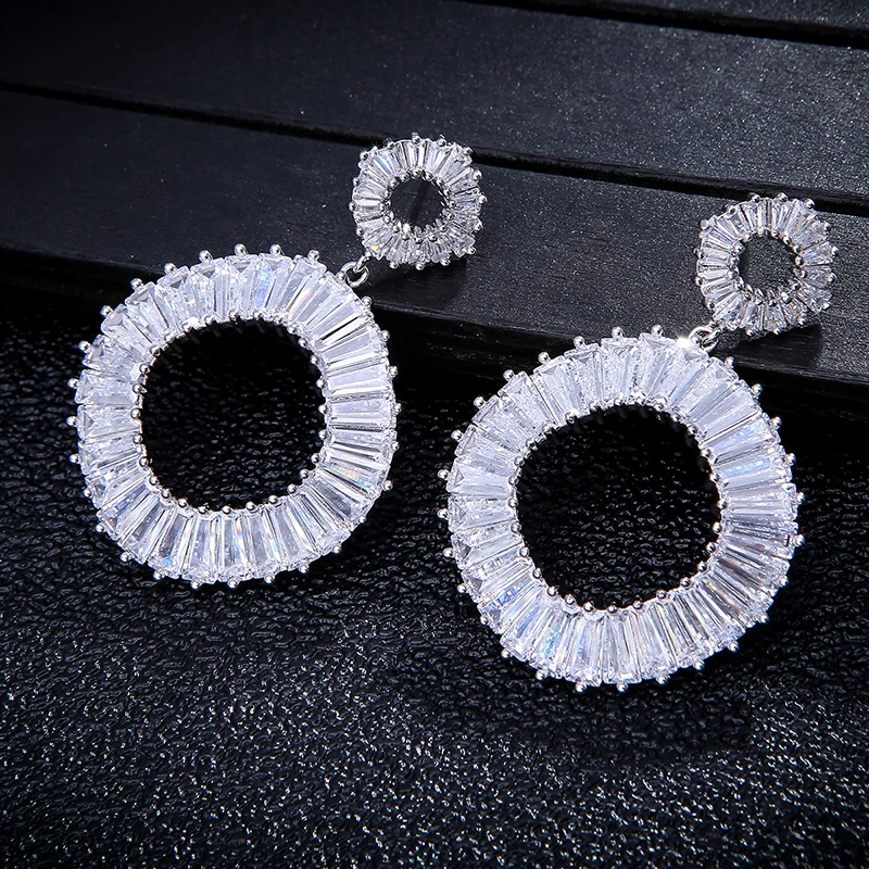 

S925 silver needle retro fashion zircon earrings for women 210322-82
