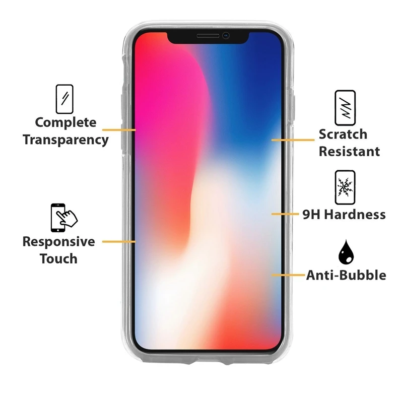 Всего тела 360 градусов Прозрачный чехол для iphone 11 Pro MAX 10 XR X XS 6 S 7 8plus спереди и