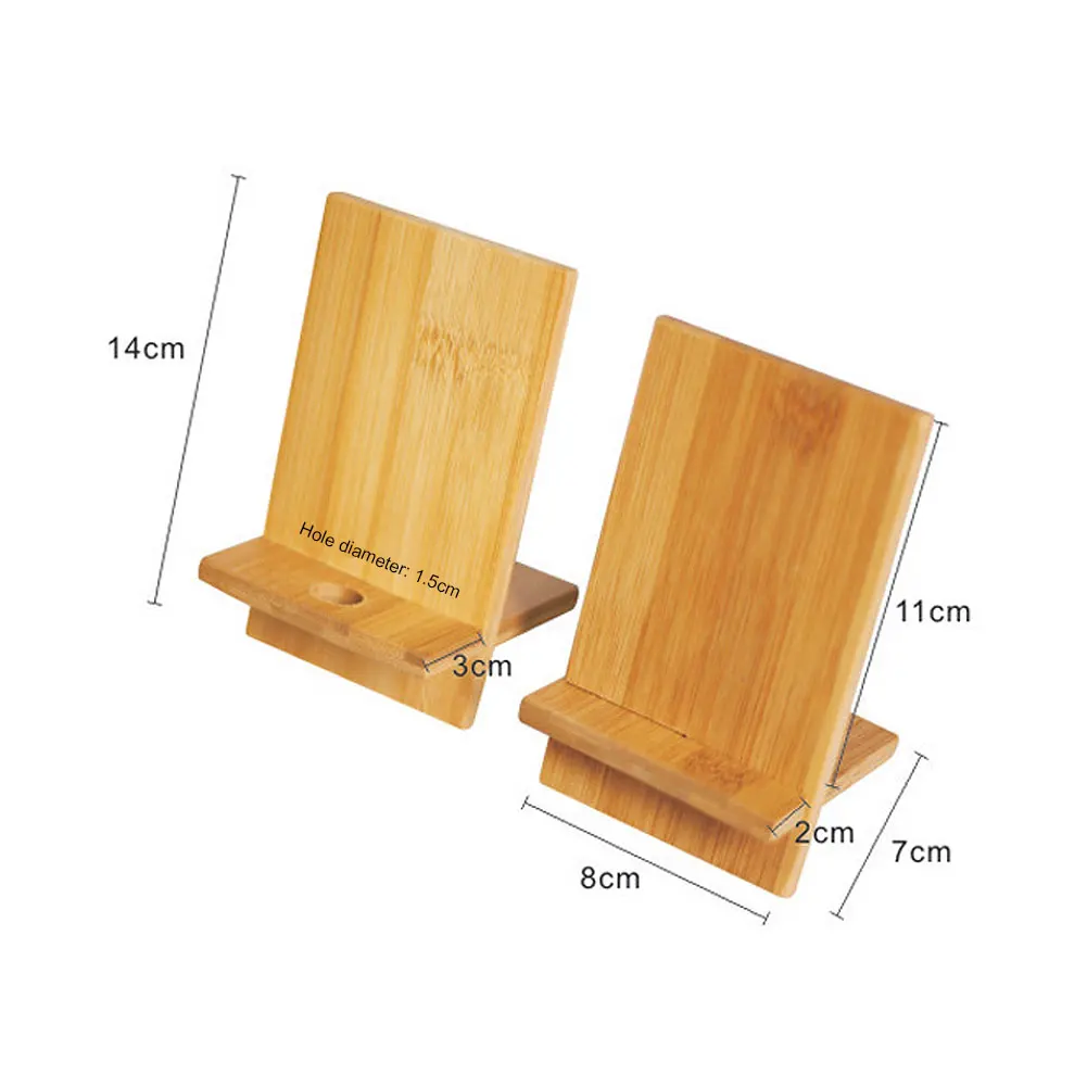 Настольный мини держатель из бамбука для смартфонов|Подставки и держатели| |