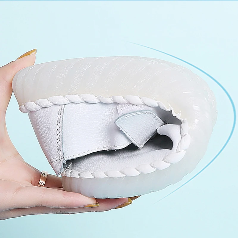 Туфли женские прогулочные мягкий мокасин с круглым носком из микрофибры плоская