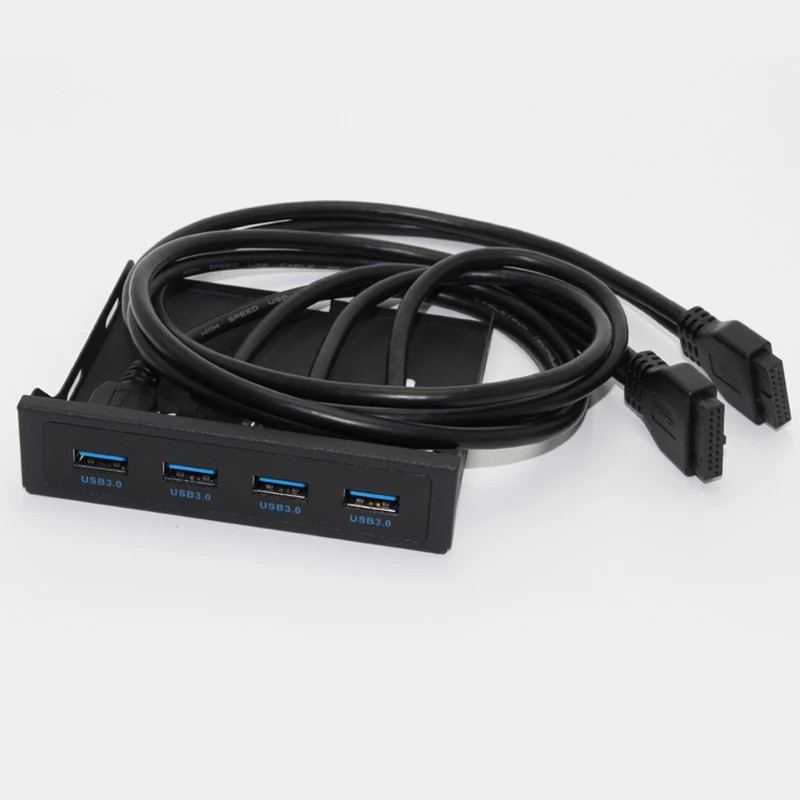 19+1 20Pin 4 Port USB 3.0 HUB Front Panel Combo Bracket Hub Adapter for PC Desktop 3.5" FDD Floppy Disk Drive Bay | Компьютеры и