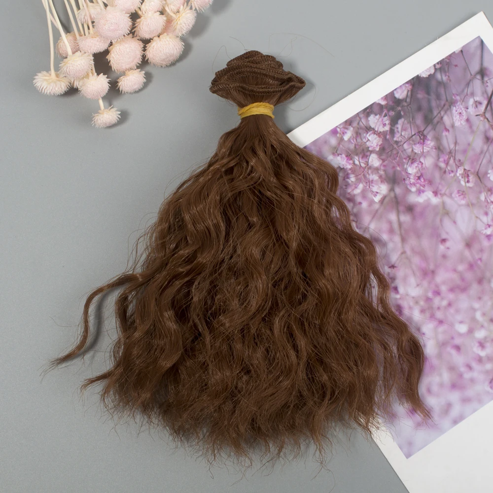 30 Aidolla модные DIY 15*100 см мини-локоны вьющиеся парики высокотемпературный материал прямые волосы парик для BJD куклы аксессуары - Цвет: 30