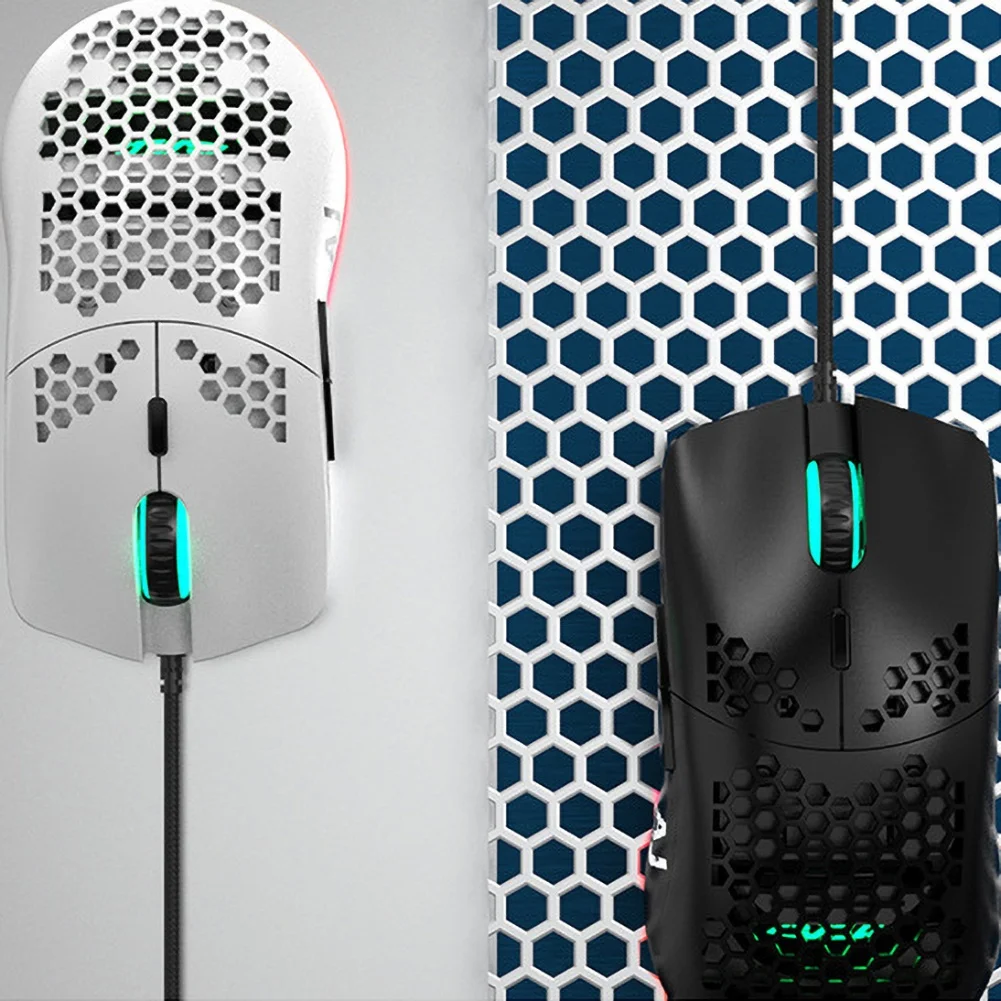 AJ390 Wired Hollow-out 6 LED Light Adjustable 16000DPI 7 Keys Gaming Mouse Mice | Компьютеры и офис