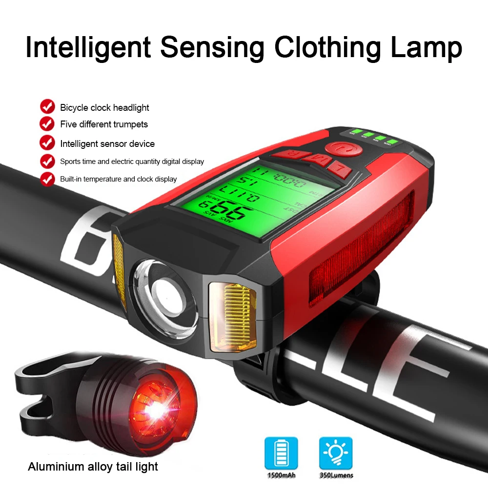 Фонасветильник велосипедный с 5 светодиодный водонепроницаемый USB | Спорт и