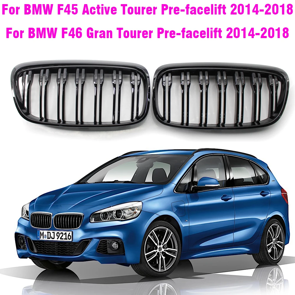 

Черная сетка для переднего гриля из АБС-пластика для BMW 2 серии F45 5 сиденья активный турник и 7 сиденья F46 Gran Tourer передний бампер решетка 2015-2017