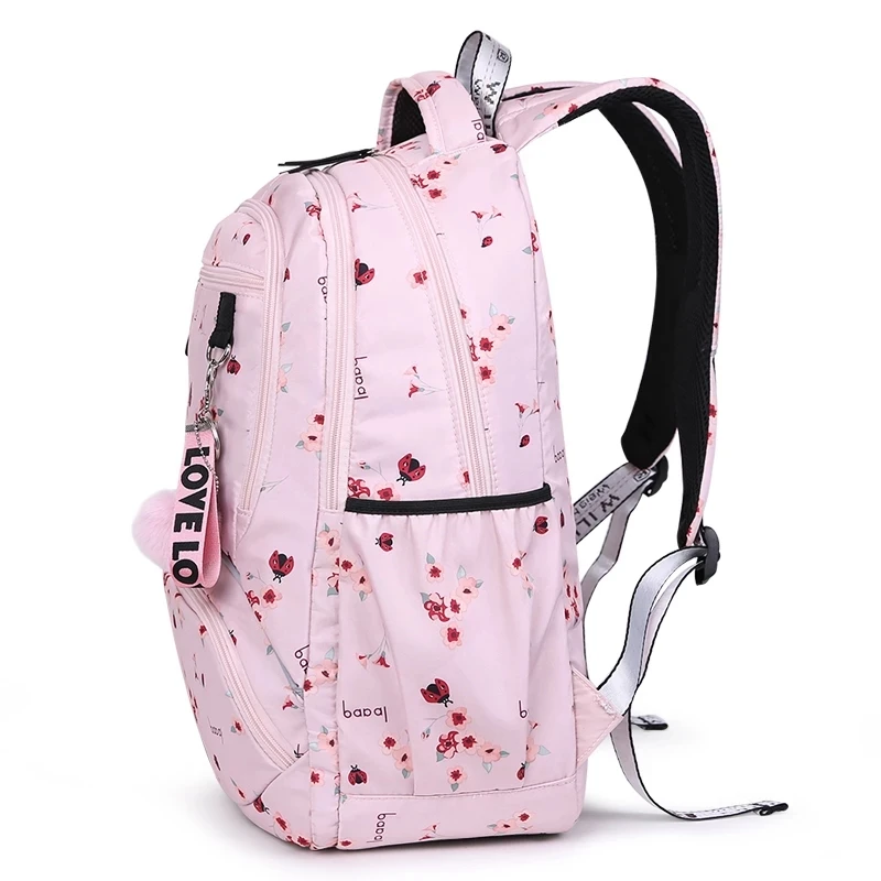 Large Capacity Waterproof Flowers Printed Schoolbag 7 Grade Primary School Orthopedic Satchel Book Bags for Teenage Kids Girls