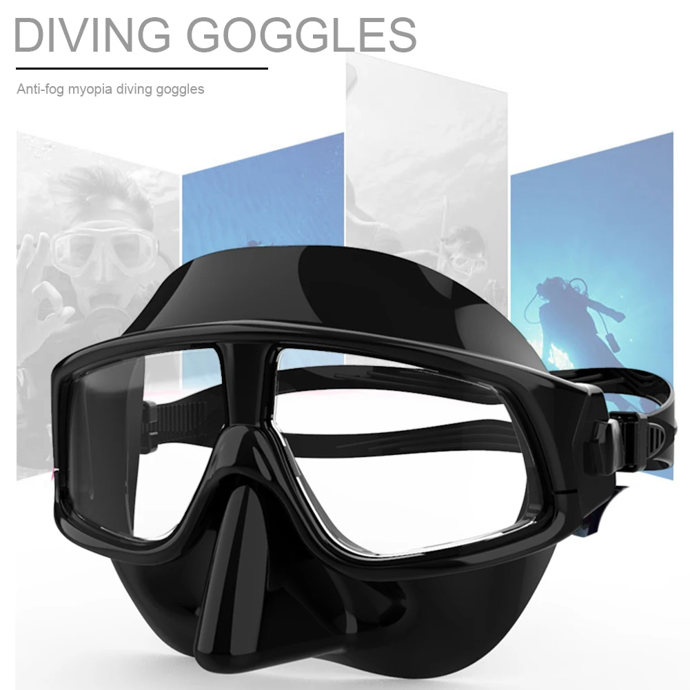 

Adult Scuba Diving Mask Silicone Freediving Goggles Underwater Salvage Snorkeling Mask Waterproof Anti-fog Swimming Glasses