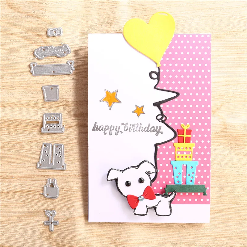 DiyArts подарок на день рождения металлические Вырубные штампы буквы для рукоделия