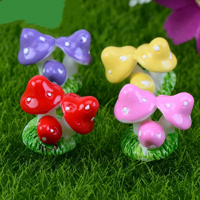 2 шт./пакет смола мультфильм гриб Буш аниме Рисунок Зеленый завод сборки