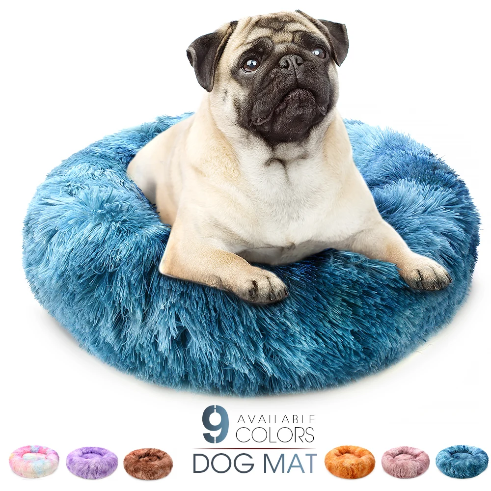 

New Super Soft Dog Mat Round Washable Long Plush Dog Kennel Cat House Velvet Mats Sofa For Dog Chihuahua Dog Basket Pet Bed