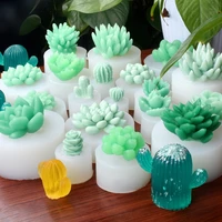 succulent plant mold simulation fondant 3d three dimensional candle aromatherapy mold micro landscape cactus decoration model