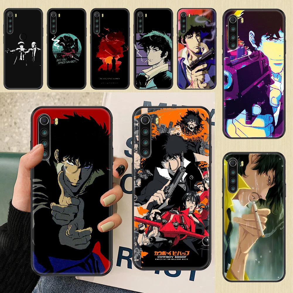 Аниме Cowboy Bebop чехол для телефона Xiaomi Redmi Note 7 7A 8 8T 9 9A 9S 10 K30 Pro Ultra black арт coque Роскошные