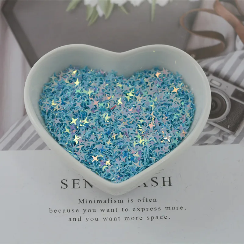 10 г/лот 4 мм блестки с перекрестными звездами Блестки для дизайна ногтей женские