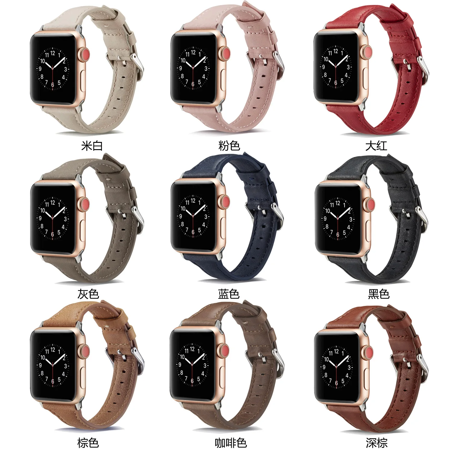 Ремешок из натуральной кожи для часов Iphone Watch 4 44 42 мм I Watch браслеты 40 38 мм ремешки для умных часов для Apple Watch 3/2/1