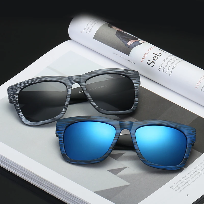 Солнцезащитные очки унисекс винтажные зернистые с заклепками оправой черного