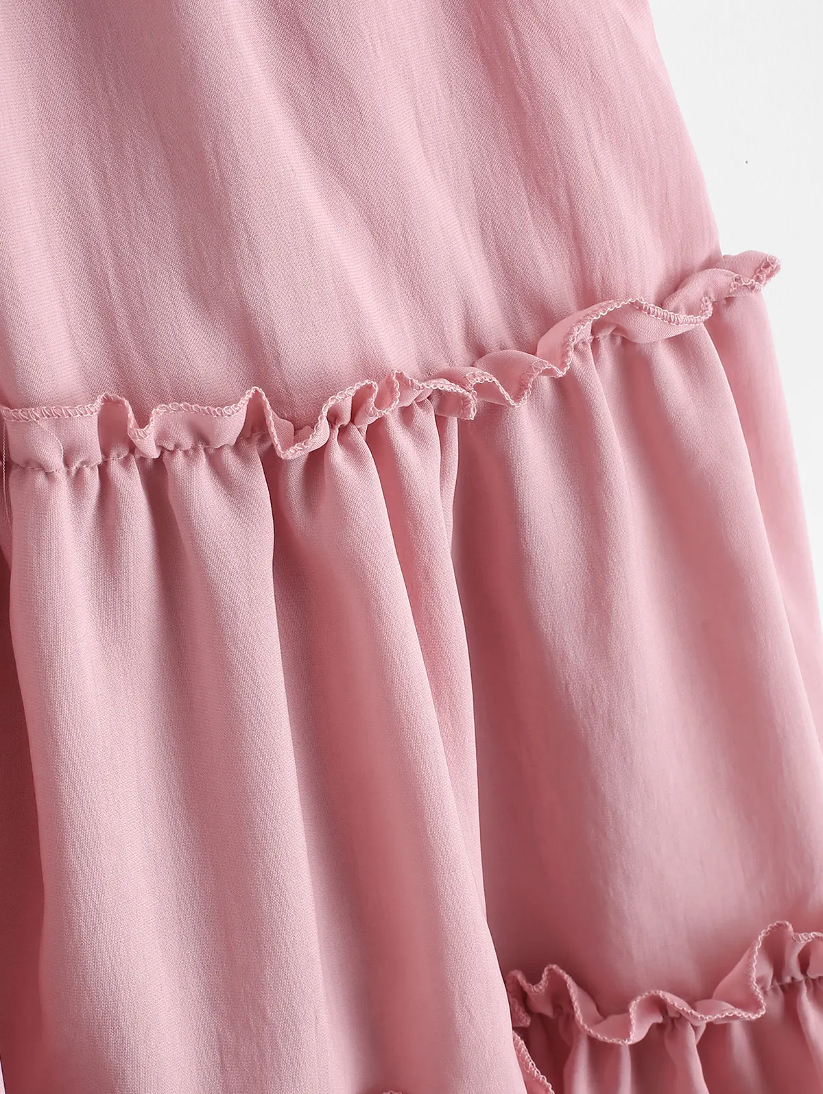 ZAFUL сексуальное вязаное на бретельках расклешенное платье с рюшами завязанное