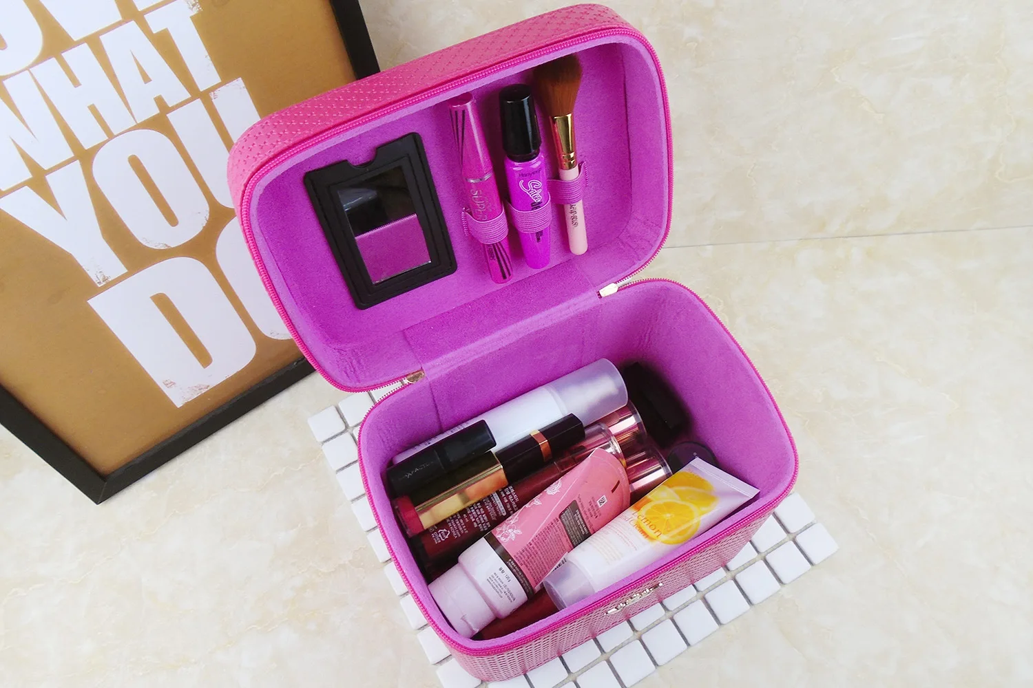 USOUL beauty чехол с короной большой емкости, профессиональный органайзер для макияжа, косметичка, портативный чехол для хранения кистей, Bolso Mujer