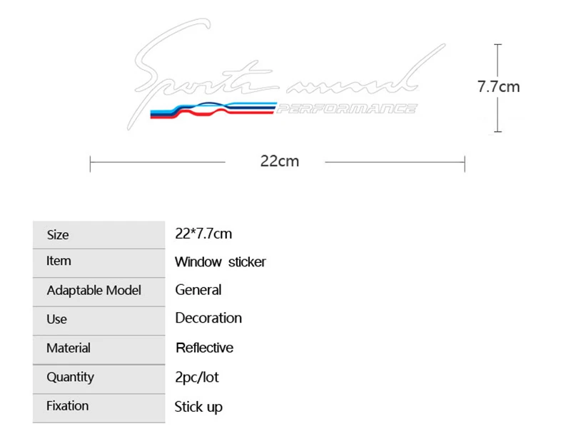 2 шт. 2018 Стильные наклейки светоотражающие на окна автомобиля спортивные для bmw e46