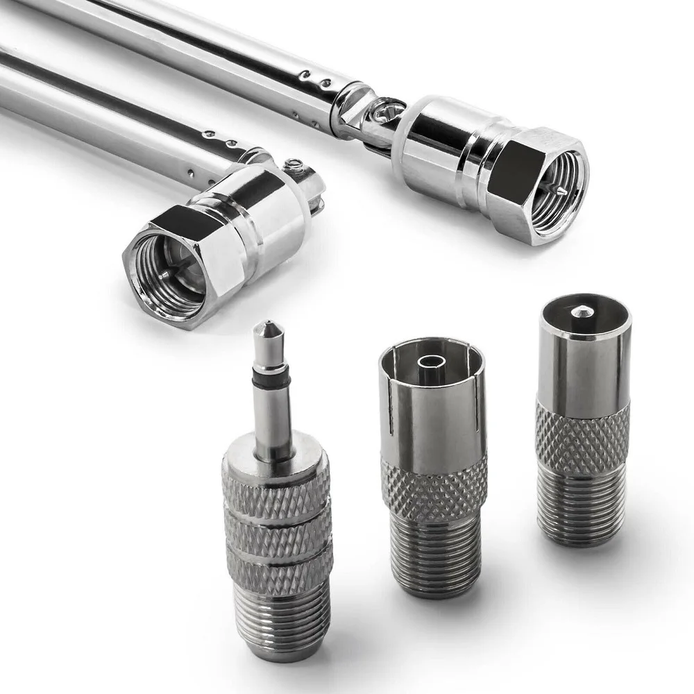 4 шт./компл. FM радиоантенна внутренняя телескопическая антенна 75 Ом F тип штекер с