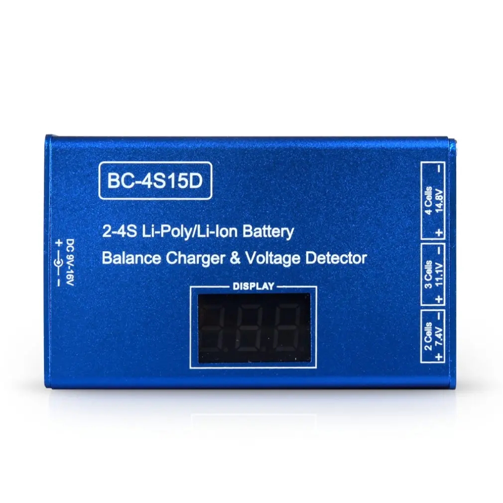 bc 4s15d battery lithium lipo balance charger with voltage display screen 1500ma for 2s 4s rc fpv quadcopter frame drone kit free global shipping