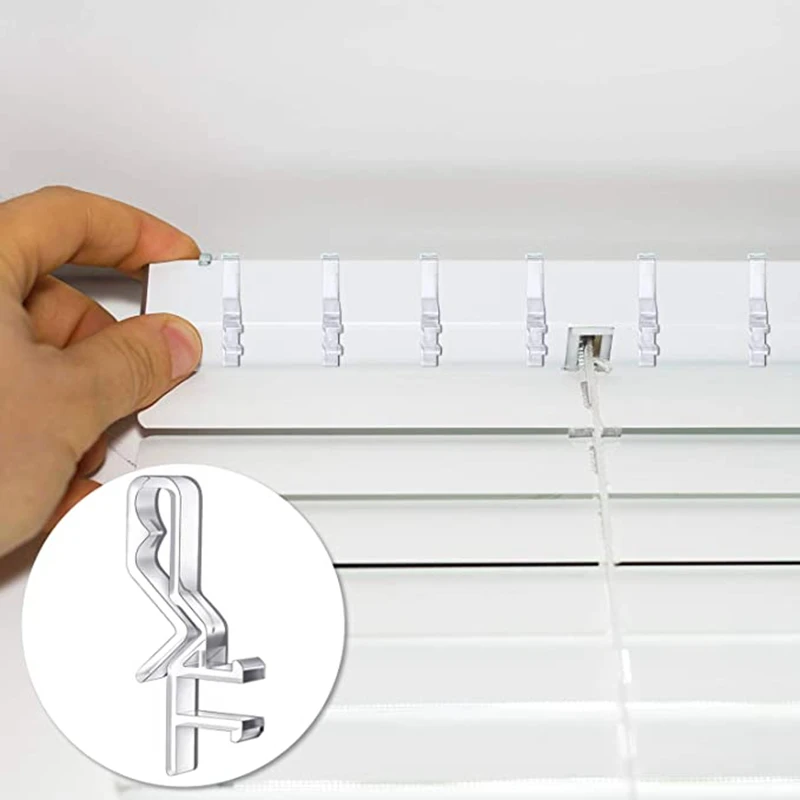Hidden Valance Clips Clear Plastic for Horizontal Blind (20 1.85 Inch) | Дом и сад