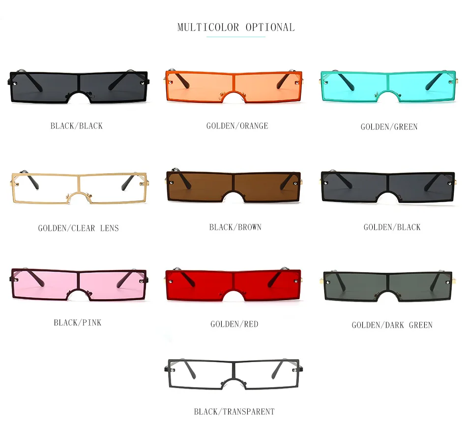 

Trending Rectangle Sunglasses Women Brand Designer Black Red Clear Lens For Sexy Female Retro Eyewear UV400 Oculos De Sol