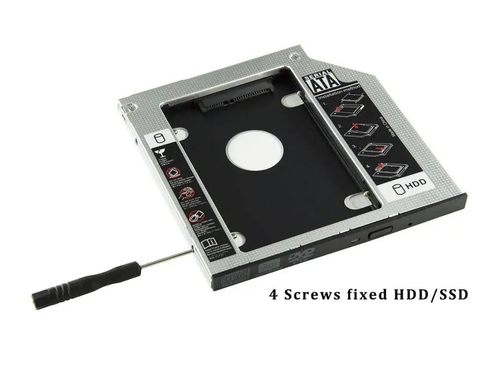 Жесткий диск 9 5 мм 2 й SSD HDD Caddy для MSI GE40 GE62 GT72 CX62 6QD GE72 6QF Apache Pro|Компьютерные кабели и