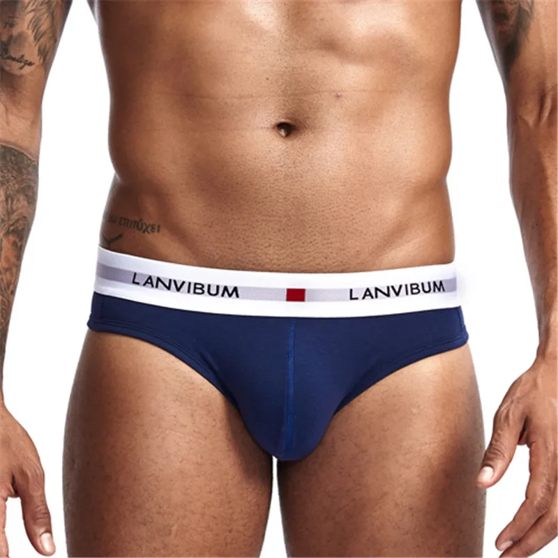 LM619 deepblue Бренд ORLVS, сексуальное мужское нижнее белье, боксеры, Cuecas, пэтчворк, одноцветные, для геев, нижнее белье, calzoncillos hombre, слипы, мужские шорты - Цвет: LM619 deepblue