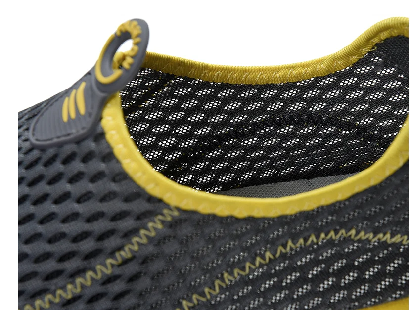 Мужские сетчатые слипоны серые повседневные туфли на толстой подошве