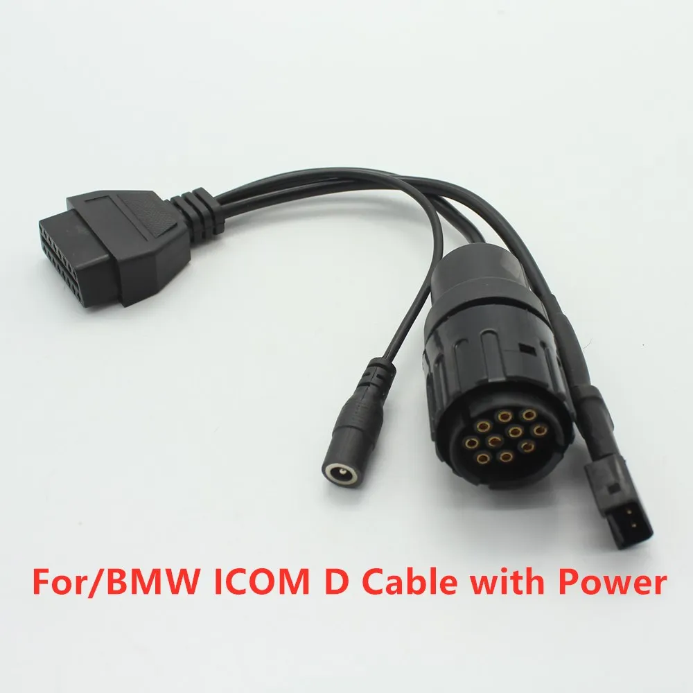 

For BMW ICOM D Cable ICOM-D Motorcycles Motobikes Diagnostic Cable for BMW 10Pin to OBD2 16pin Connect Cable with power