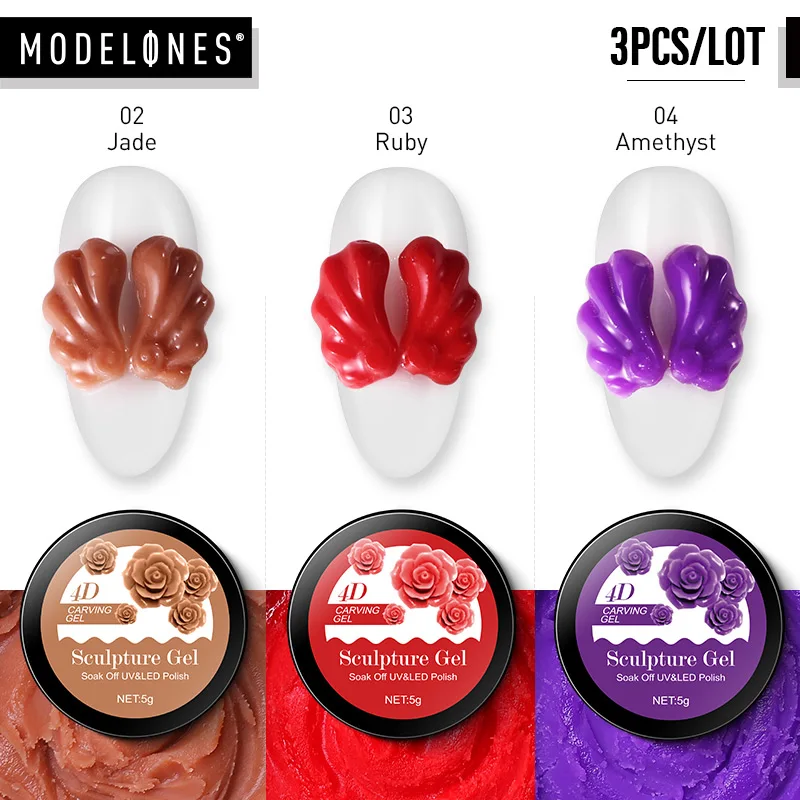 Modelones резной узор светодиодный Гель лак для ногтей впитывается дизайна рисунок