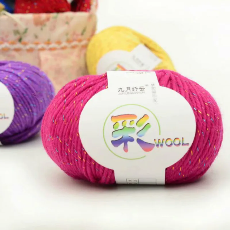 

10 pieces of acrylic gold thread, colorful bright silk thread, handmade ornaments, pendants, wool and slipper thread