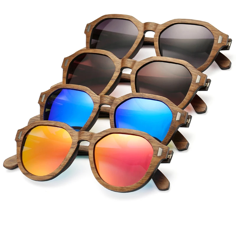 

New Polarized Sunglasses Men's Black Walnut Sandwich Oculos de sol Men's Fashion Oval Driving Glasses Travel Sunglasses